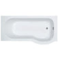 Trojan Zeya P Shape Shower Bath 1600 x 750/850 Standard Finish - Right - welovecouk