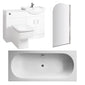 Serene Foundation Straight Double Ended Shower Bathroom Suites 1800 x 800 with Vanity & WC