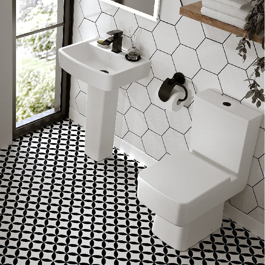  Serene Close Coupled Toilet & 600mm Full Pedestal Basin
