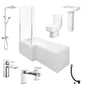 Crystalline 1600 L-Shaped Complete Shower Bathroom Suite