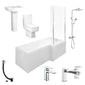 Crystalline 1600 L-Shaped Complete Shower Bathroom Suite