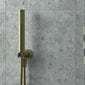 Aquadart Equate Concealed Shower Valve with Round  Shower Head , Arm & Shower Handset - Brushed Brass