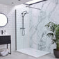 SDG Alumen 1000mm x 2000mm Wetroom Shower Screen - Matt Black