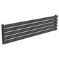Reina Nevah Single Horizontal Steel Radiator 295 x 1200 - Anthracite