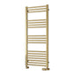 Reina Ottone Vertical Heated Towel Rail - 1200 x 600mm - Brushed Brass - welovecouk