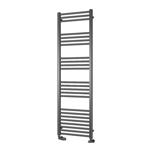  Reina Ottone Vertical Heated Towel Rail - 1600 x 600mm - Brushed Gun Metal