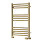Reina Ottone Vertical Heated Towel Rail - 800 x 600mm - Brushed Brass - welovecouk