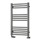 Reina Ottone Vertical Heated Towel Rail - 800 x 600mm - Brushed Gun Metal - welovecouk