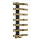 Reina Panaro Vertical Designer Heated Towel Rail - 1100 x 500mm - Brushed Brass - welovecouk