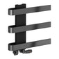 Reina Panaro Vertical Designer Heated Towel Rail - 500 x 500mm - Brushed Gun Metal - welovecouk