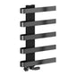 Reina Panaro Vertical Designer Heated Towel Rail - 800 x 500mm - Brushed Gun Metal - welovecouk