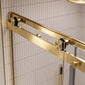 Frameless Sphere Sliding Door 8mm 1400mm - BrushedBrass