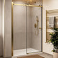Frameless Sphere Sliding Door 8mm 1400mm - BrushedBrass