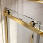 Frameless Sphere Sliding Door 8mm 1600mm - Brushed Brass