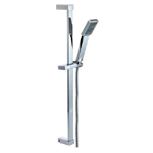  Square Deluxe Slide Rail Shower Kit - Chrome