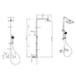 Mino Cool Touch Exposed Rigid Riser Square Thermostatic Shower Set - Brushed Brass