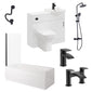 Mayford Matt Black 1500 Complete 950 Combination Shower Bathroom Suite