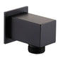 Niagara Oval Concealed Twin Valve with Squared Slide Rail Kit - Black - welovecouk