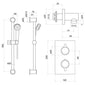 Trisen Acksor Concealed Thermostatic Shower Set - Chrome - welovecouk