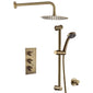 Trisen Nalor Concealed Thermostatic Shower Set - Brushed Brass - welovecouk