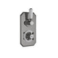 Hudson Reed White Topaz Twin Thermostatic Shower Valve - Brushed Pewter - welovecouk