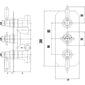 Hudson Reed White Topaz Triple Concealed Shower Valve with Diverter - Brushed Pewter - welovecouk