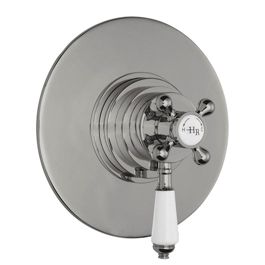  Hudson Reed White Topaz Concealed Dual Shower Valve - Brushed Pewter - welovecouk