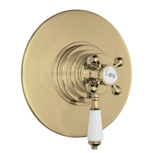  Hudson Reed White Topaz Concealed Dual Shower Valve - Brushed Brass - welovecouk