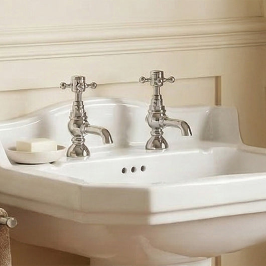  Trisen Formby 2-Tap-Hole Crosshead Basin Pillar Taps - welovecouk