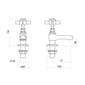 Trisen Wisley 2 Tap Hole Basin Taps - Chrome - welovecouk