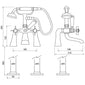 Trisen Wisley Freestanding Basin Shower Mixer - welovecouk