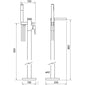 Trisen Warley Waterfall Freestanding Bath Shower Mixer - Chrome - welovecouk