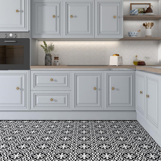 Timeless Black / White Square 45 x 45 Ceramic Tile