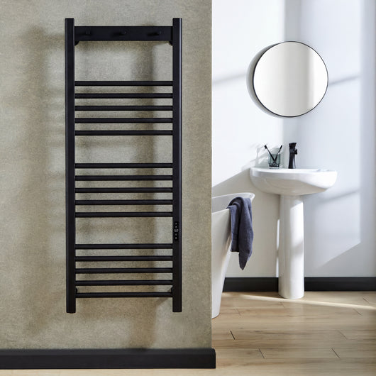  SDG Toro Electric Smart 1200x500 Towel Rail - Black