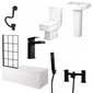 Serene 1700 Matt Black Complete Bathroom Suite