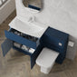 COSMO Curve 2-Door 1-Drawer 1300mm Combination Unit - Satin Blue - welovecouk