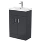 Dulin Floor Standing Vanity Basin Unit - Soft Black - welovecouk