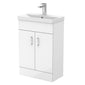 Dulin Floor Standing Vanity Basin Unit - Gloss White - welovecouk