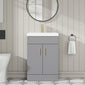 Dulin Floor Standing Vanity Basin Unit - Satin Grey - welovecouk