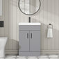 Dulin Floor Standing Vanity Basin Unit - Satin Grey - welovecouk