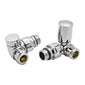 Crova Corner Radiator Valve Pair 15mm - Chrome
