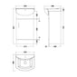 Nuie Wayford 450mm 1-Door Vanity Unit & 1 Tap Hole Basin - Gloss White