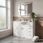 Percussion 1200mm Floor Standing Basin Vanity Unit - White - welovecouk