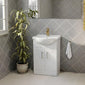 Nuie Mayford 550mm Floor Standing Cabinet & Round Basin - Gloss White - welovecouk