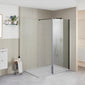 Vetro 8mm Easy Clean Glass Walk In Shower Packs with 1300 x 800 Shower Tray - Black