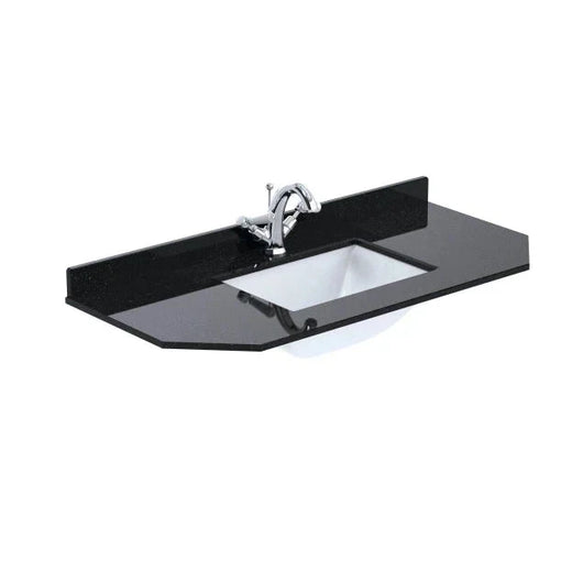  Bayswater Victrion 1 Tap Hole Marble Worktop - Black 600mm