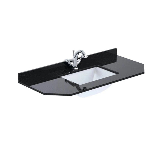  Bayswater Victrion 1 Tap Hole Marble Worktop - Black 1000mm