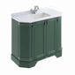 Bayswater Victrion 4-Door Vanity Unit 1000mm Wide - Forest Green (Excluding Basin)