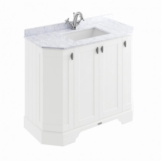  Bayswater Victrion 4-Door Vanity Unit 1000mm Wide - Nimbus White (Excluding Basin)