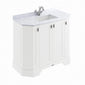 Bayswater Victrion 4-Door Vanity Unit 1000mm Wide - Nimbus White (Excluding Basin)